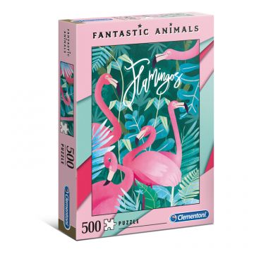 Fantastic Animals - Flamingo - 500 pc Puzzle