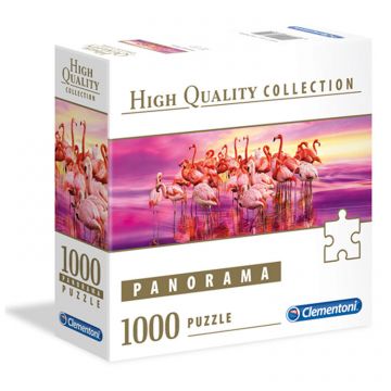 Flamingo Dance Panorama  1000 pc puzzle in modular packaging